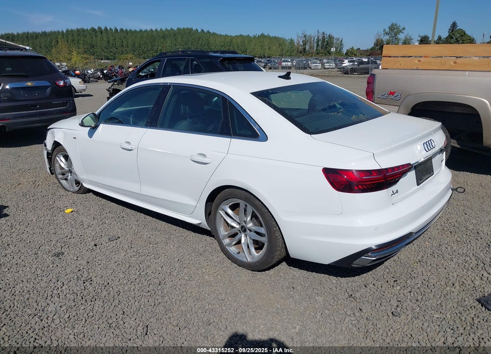 2024 AUDI A4 VIN: WAUEAAF46RN012881