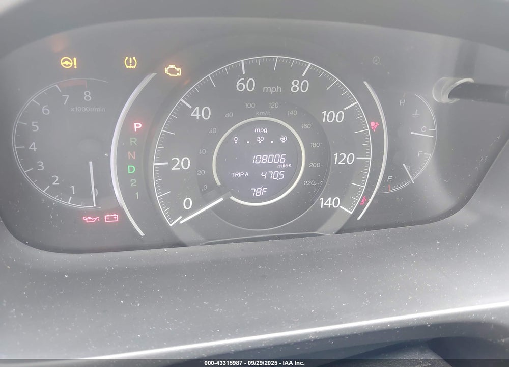 2014 HONDA CR-V LX VIN: 5J6RM3H37EL012495