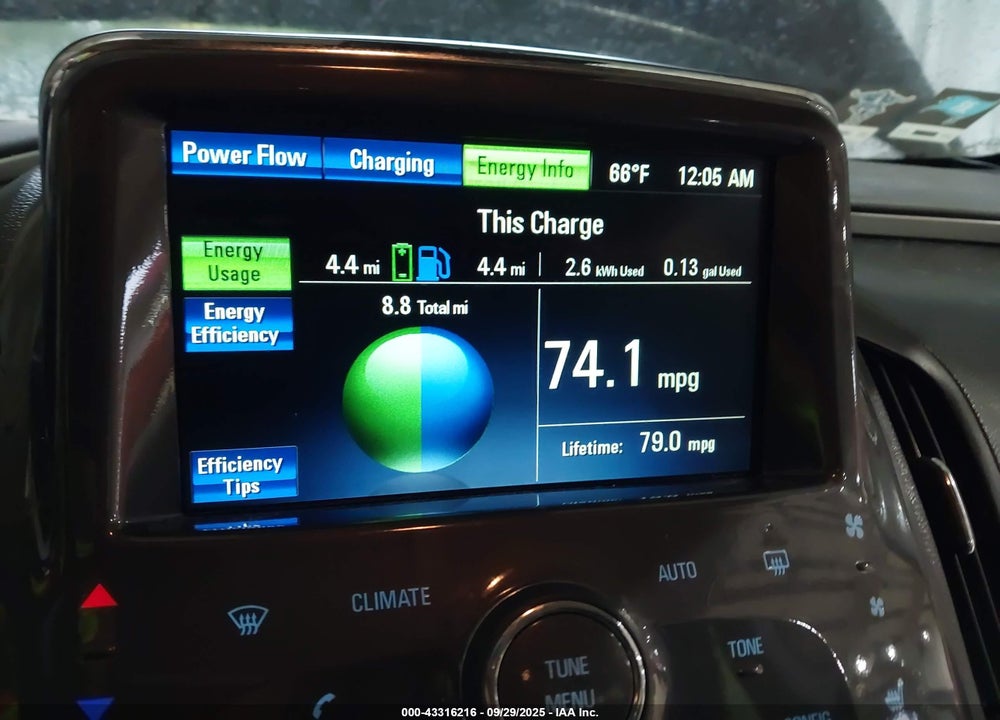 2012 CHEVROLET VOLT VIN: 1G1RB6E4XCU112536