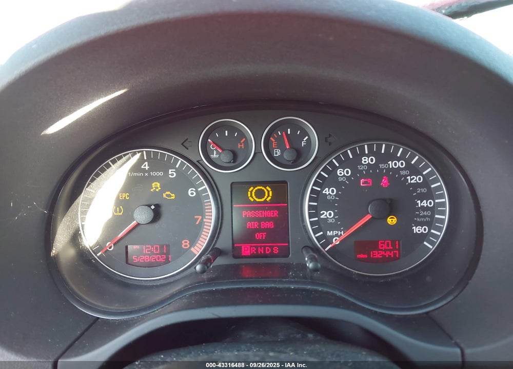2008 AUDI A3 VIN: WAUHF78P78A132686