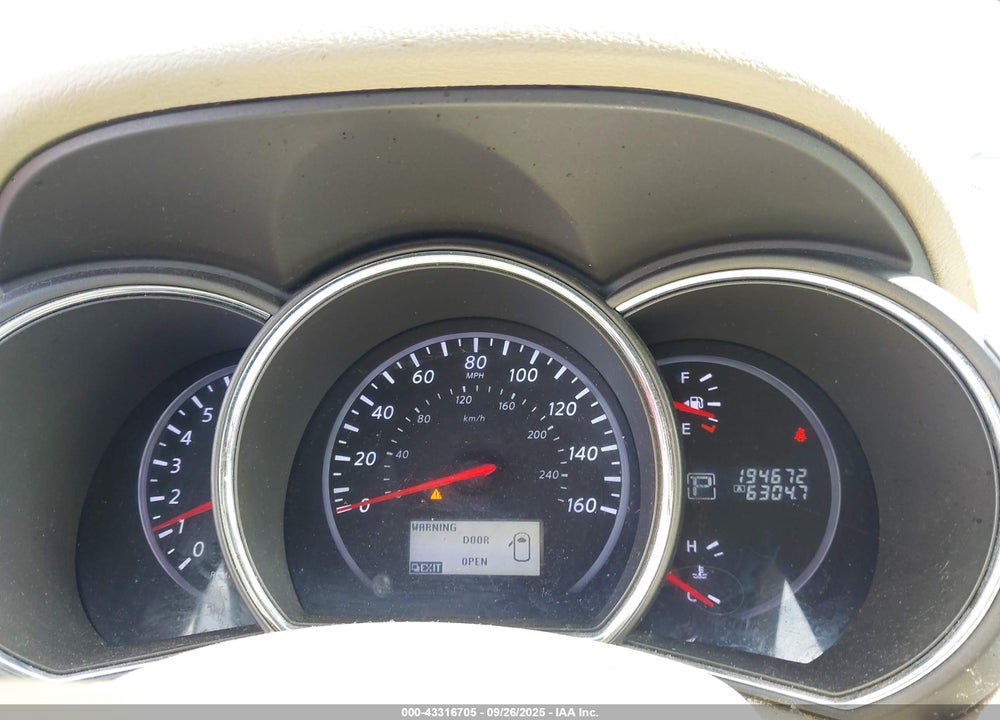 2011 NISSAN MURANO VIN: JN8AZ1MW3BW185860
