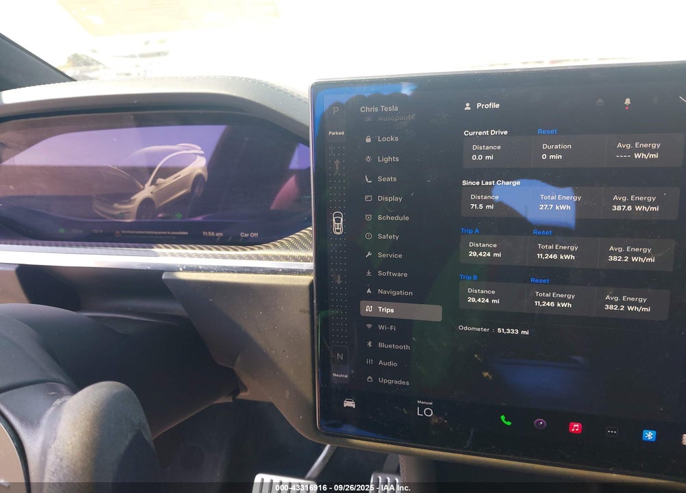 2022 TESLA MODEL X PLAID TRI MOTOR ALL-WHEEL DRIVE VIN: 7SAXCBE68NF329619
