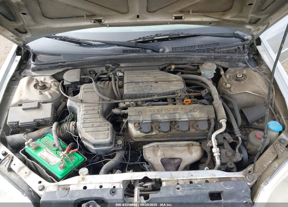 2002 HONDA CIVIC LX VIN: JHMES16602S004198