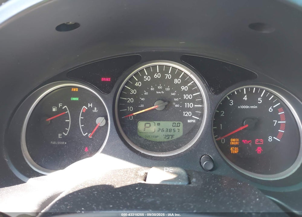 2005 SUBARU FORESTER 2.5XS VIN: JF1SG656X5H744935
