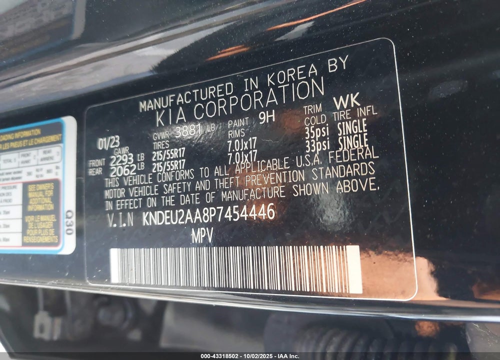2023 KIA SELTOS S VIN: KNDEU2AA8P7454446