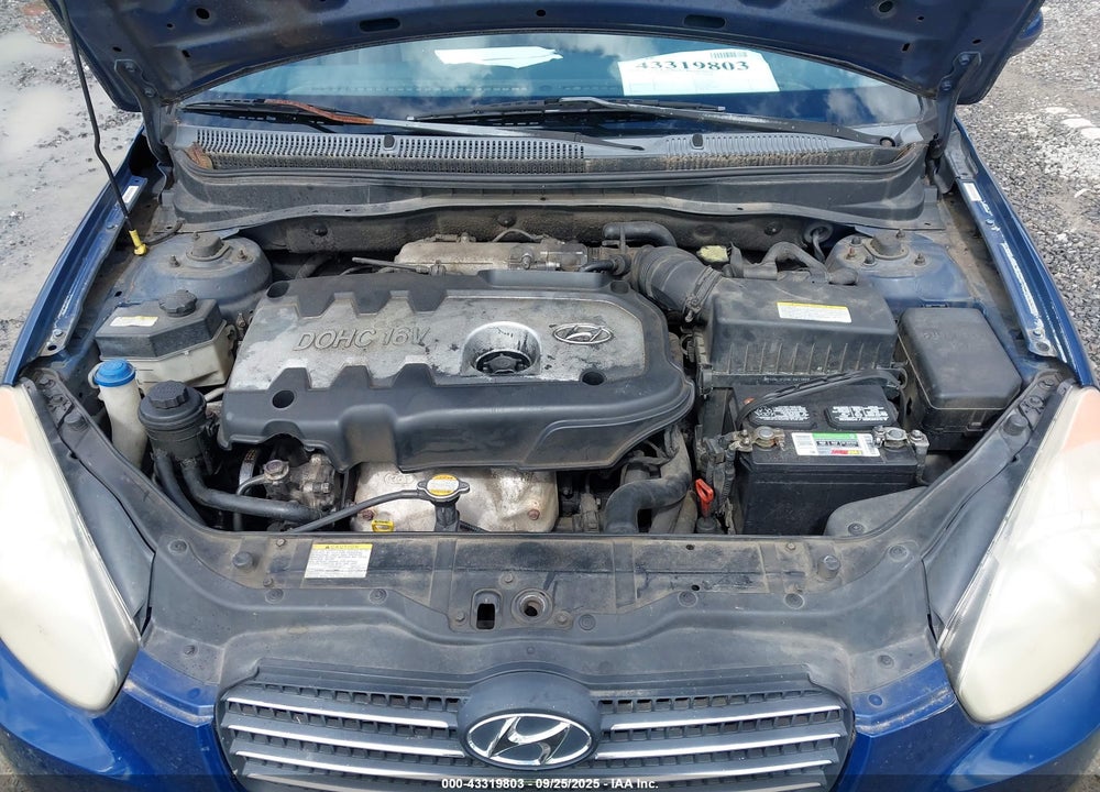 2007 HYUNDAI ACCENT GLS VIN: KMHCN46C87U110610