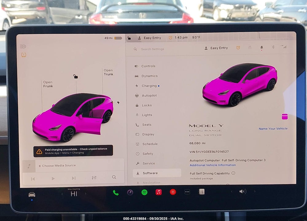 2020 TESLA MODEL Y LONG RANGE DUAL MOTOR ALL-WHEEL DRIVE VIN: 5YJYGDEE9LF014527