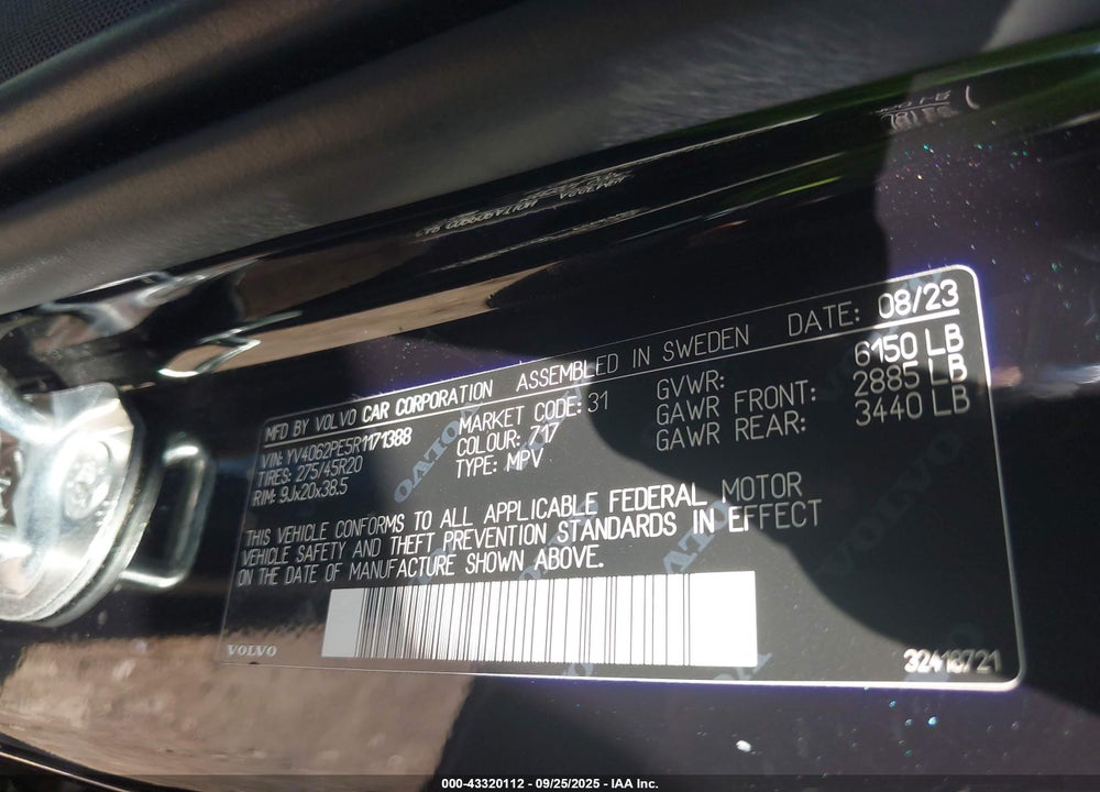 2024 VOLVO XC90 B6 PLUS BRIGHT THEME 7-SEATER VIN: YV4062PE5R1171388