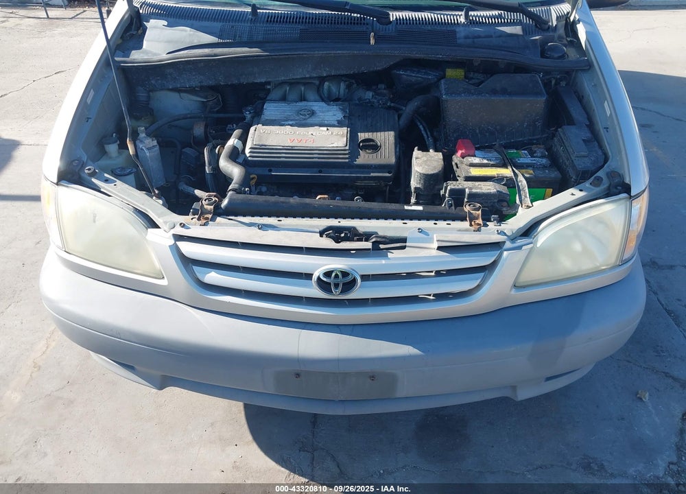 2002 TOYOTA SIENNA CE VIN: 4T3ZF19C02U430439