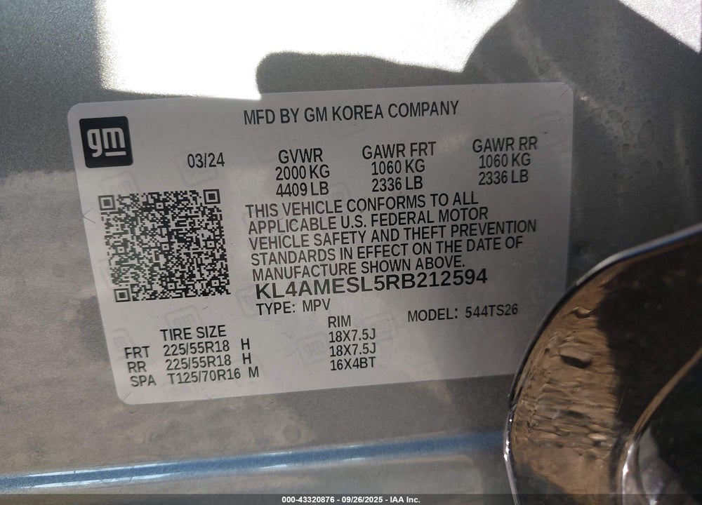 2024 BUICK ENCORE GX VIN: KL4AMESL5RB212594