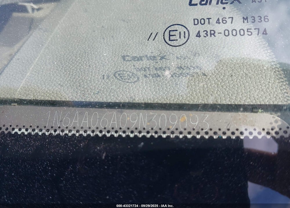 2009 NISSAN TITAN XE VIN: 1N6AA06A09N309093