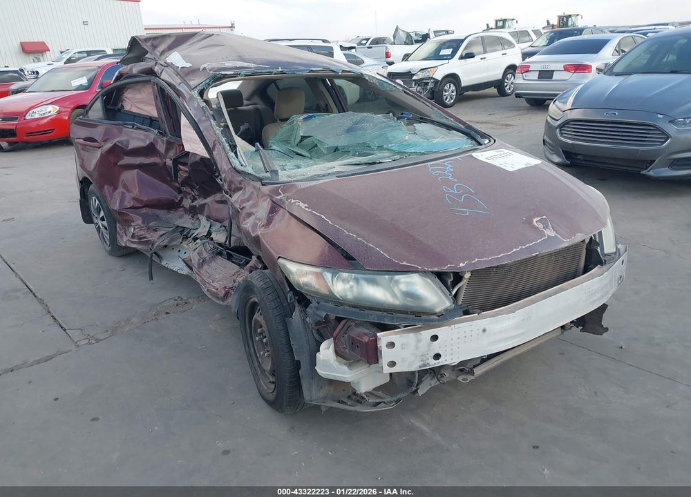 2014 HONDA CIVIC LX VIN: 19XFB2F54EE051745