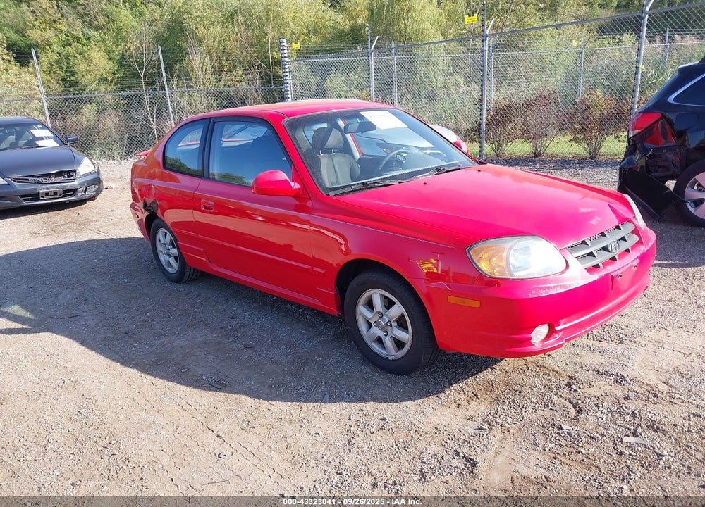 2005 HYUNDAI ACCENT GLS/GT VIN: KMHCG35C15U340184