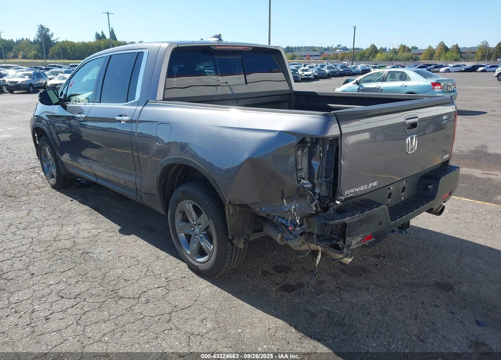 2022 HONDA RIDGELINE RTL-E VIN: 5FPYK3F74NB026250