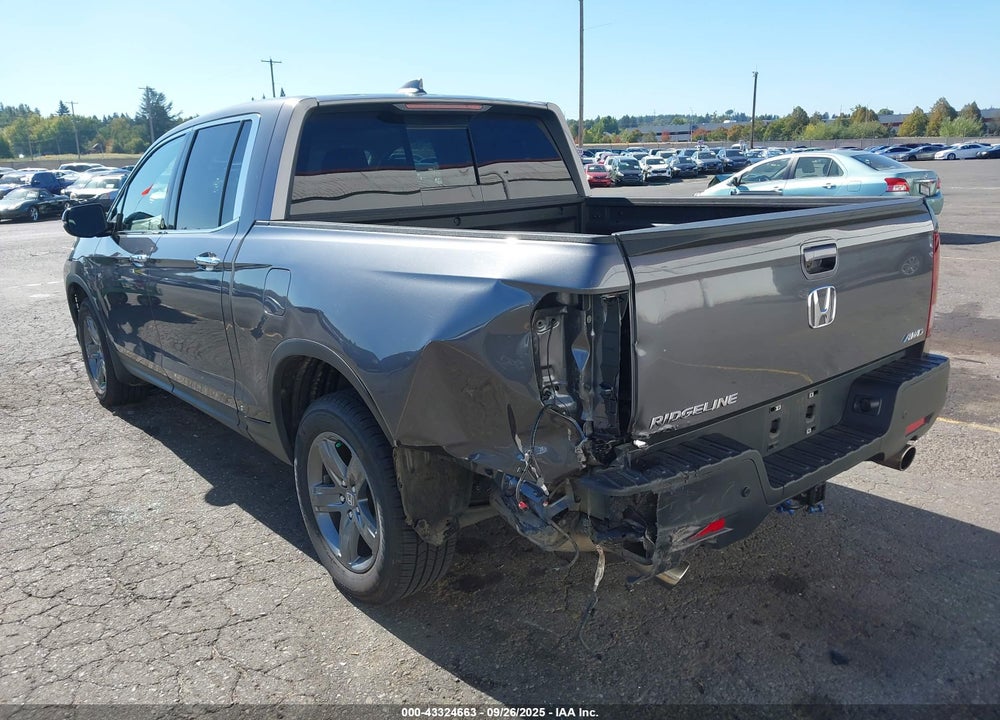 2022 HONDA RIDGELINE RTL-E VIN: 5FPYK3F74NB026250