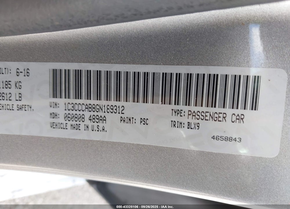 2016 CHRYSLER 200 LIMITED PLATINUM VIN: 1C3CCCAB8GN189312