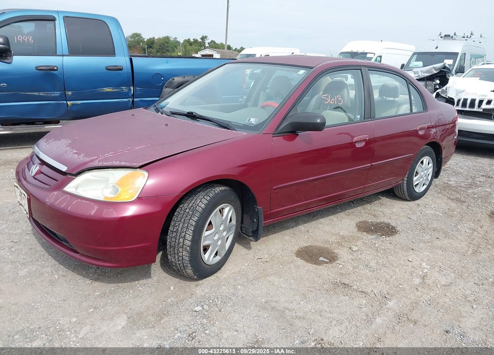 2003 HONDA CIVIC LX VIN: 2HGES16543H532345
