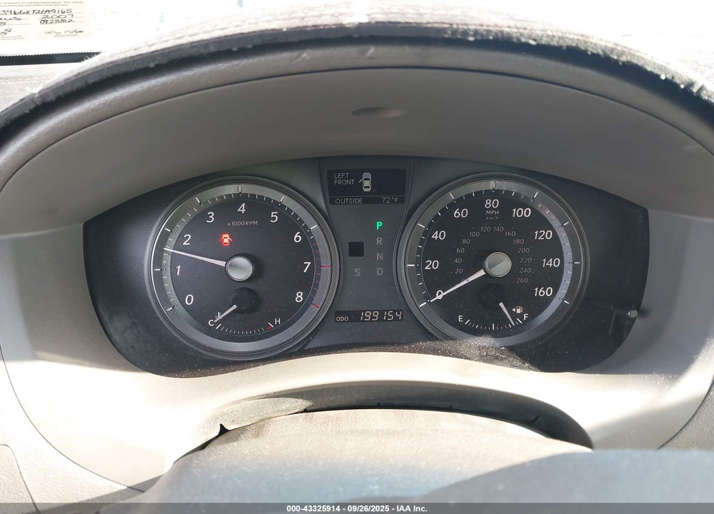 2007 LEXUS ES 350 VIN: JTHBJ46GX72099165