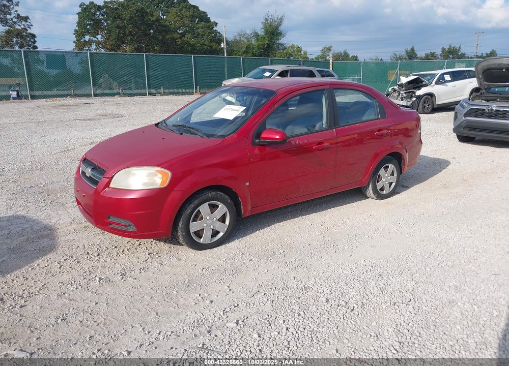 2009 CHEVROLET AVEO LT VIN: KL1TD56E69B604646