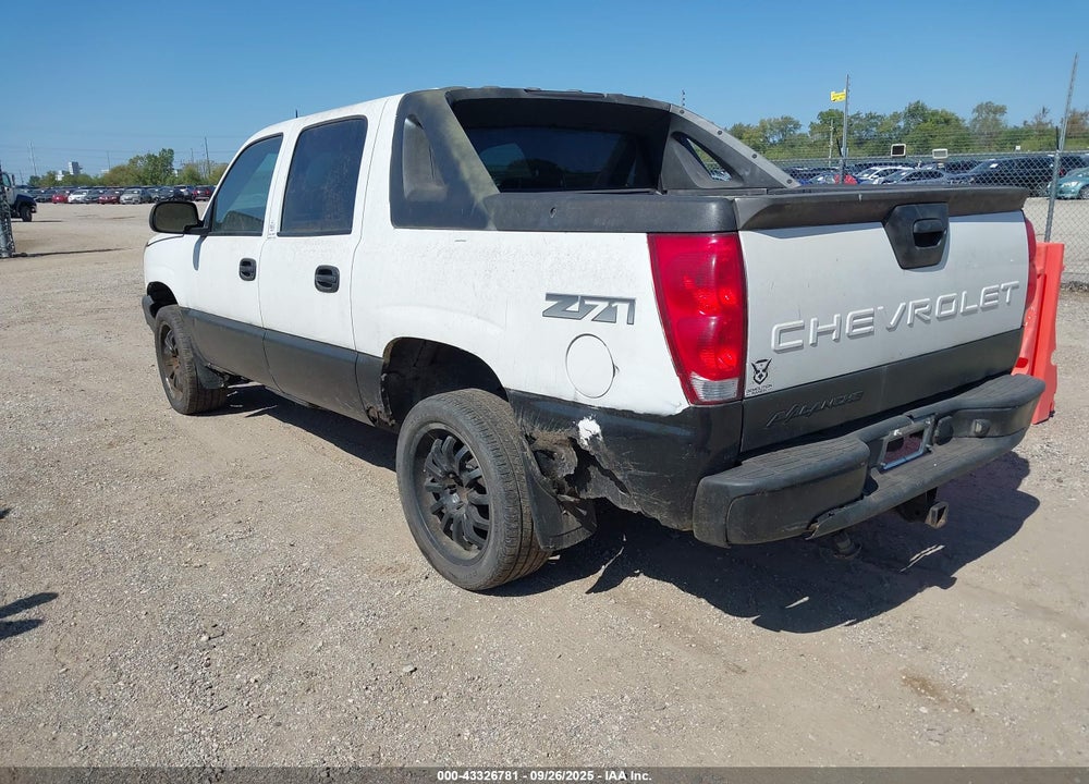 2004 CHEVROLET AVALANCHE 1500 VIN: 3GNEK12TX4G192940