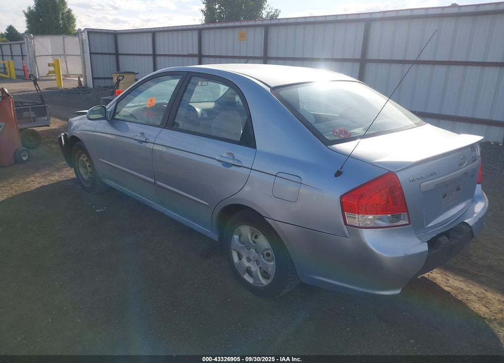 2007 KIA SPECTRA VIN: KNAFE121075468036