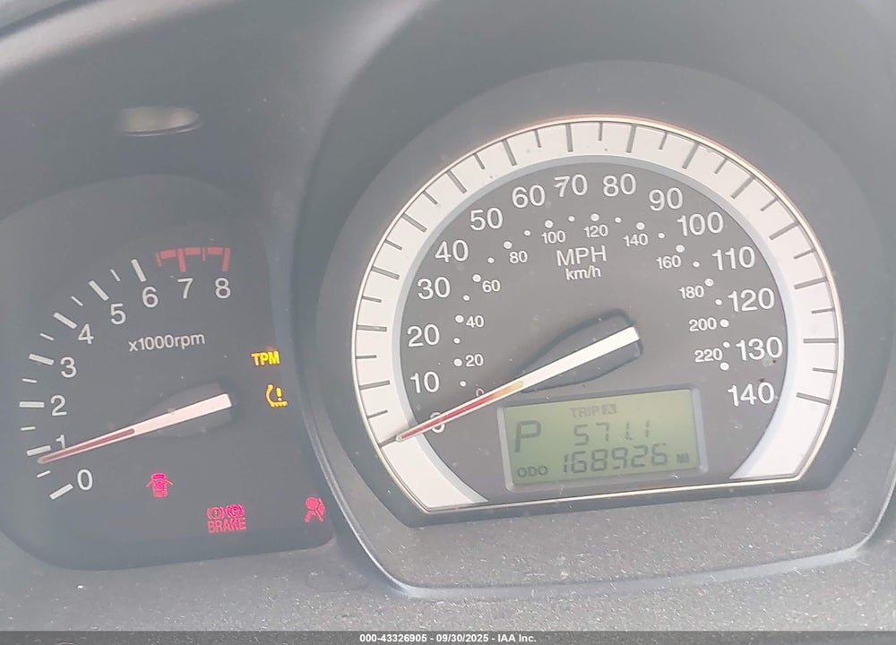 2007 KIA SPECTRA VIN: KNAFE121075468036
