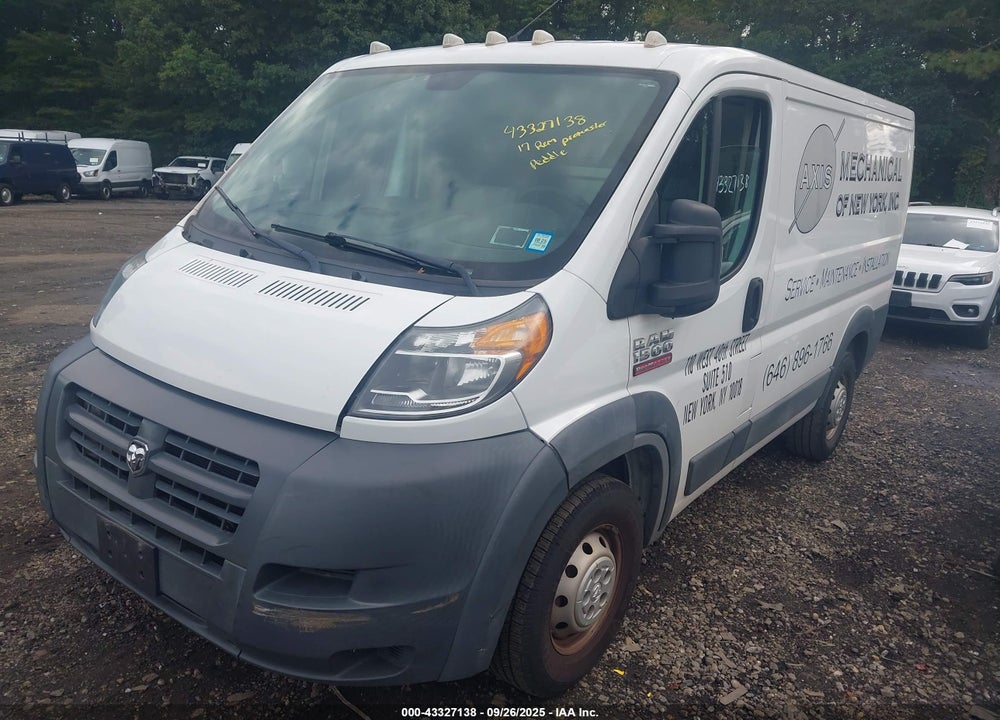 2017 RAM PROMASTER 1500 LOW ROOF 118 WB VIN: 3C6TRVNG4HE516135