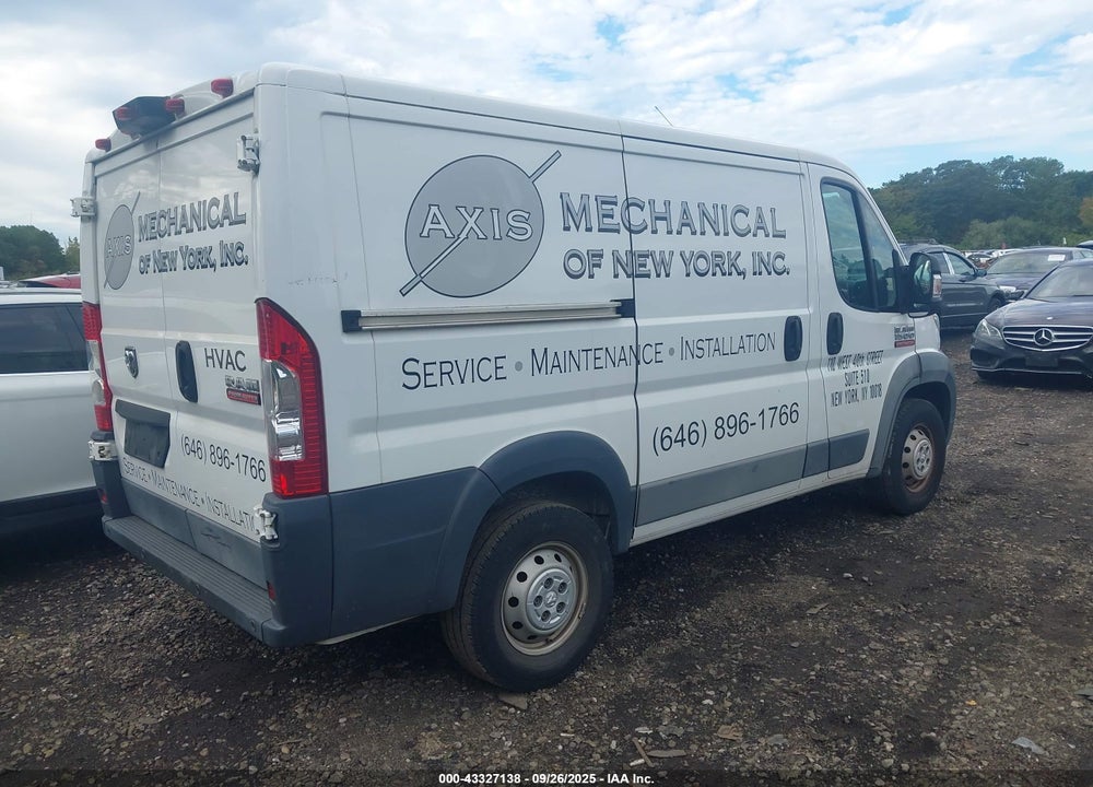 2017 RAM PROMASTER 1500 LOW ROOF 118 WB VIN: 3C6TRVNG4HE516135