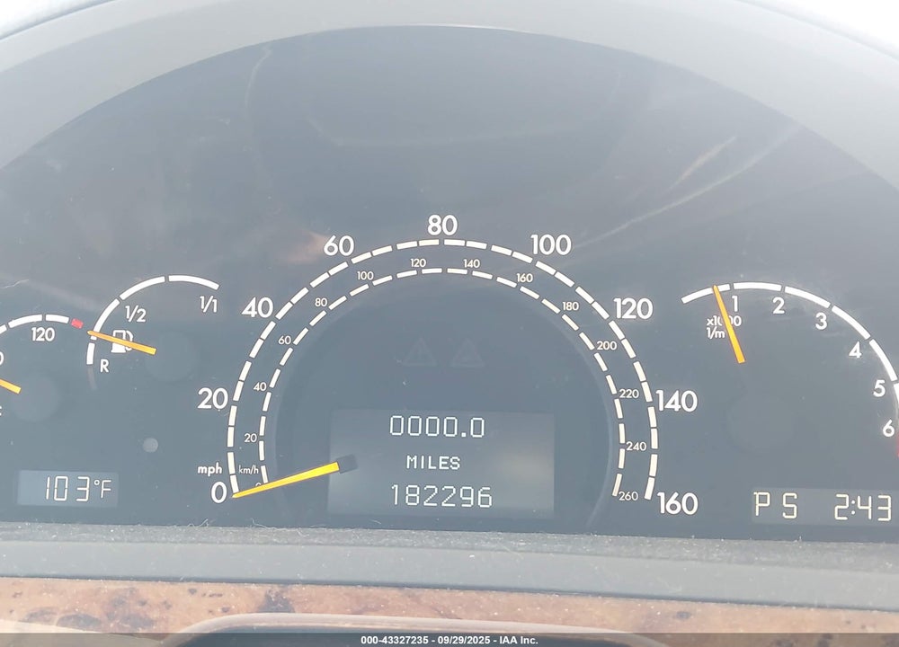 2001 MERCEDES-BENZ S 500 VIN: WDBNG75J01A213892
