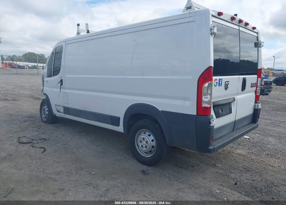 2017 RAM PROMASTER 1500 LOW ROOF 136 WB VIN: 3C6TRVAG4HE552686