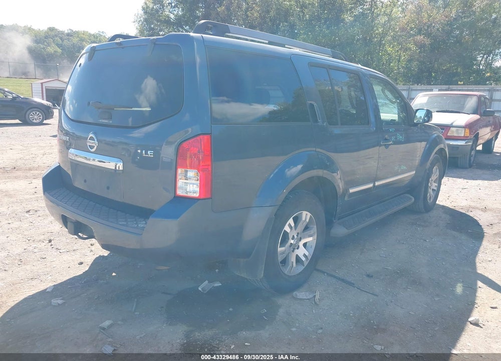 2008 NISSAN PATHFINDER LE VIN: 5N1AR18U48C618709