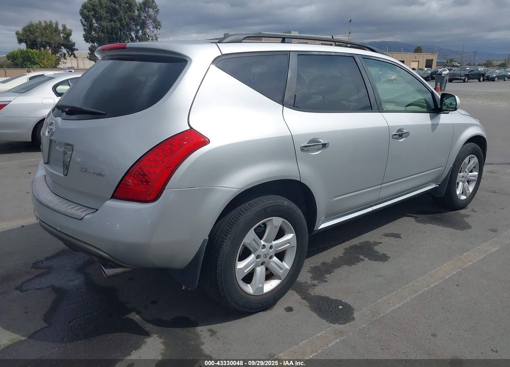 2007 NISSAN MURANO SL VIN: JN8AZ08W97W614348