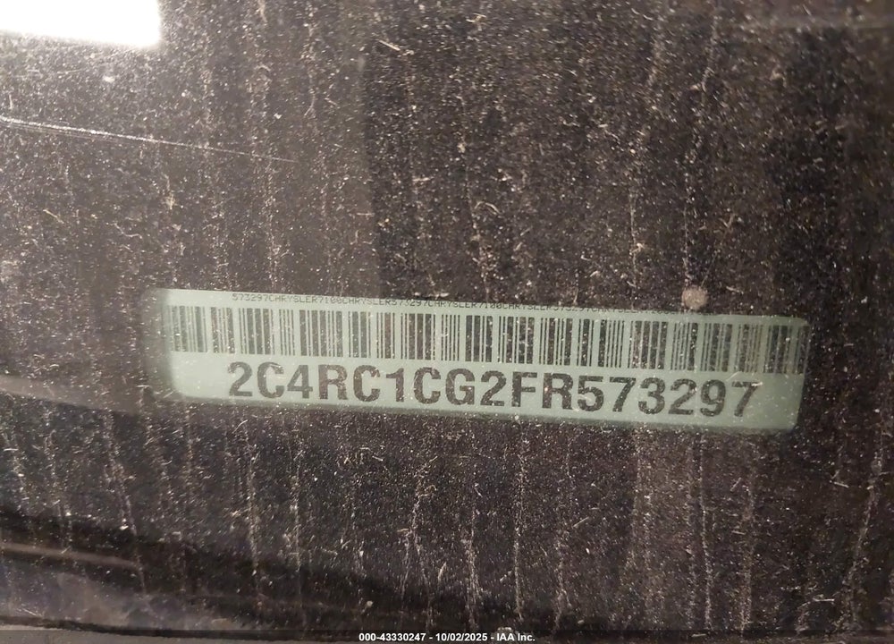 2015 CHRYSLER TOWN & COUNTRY TOURING-L VIN: 2C4RC1CG2FR573297