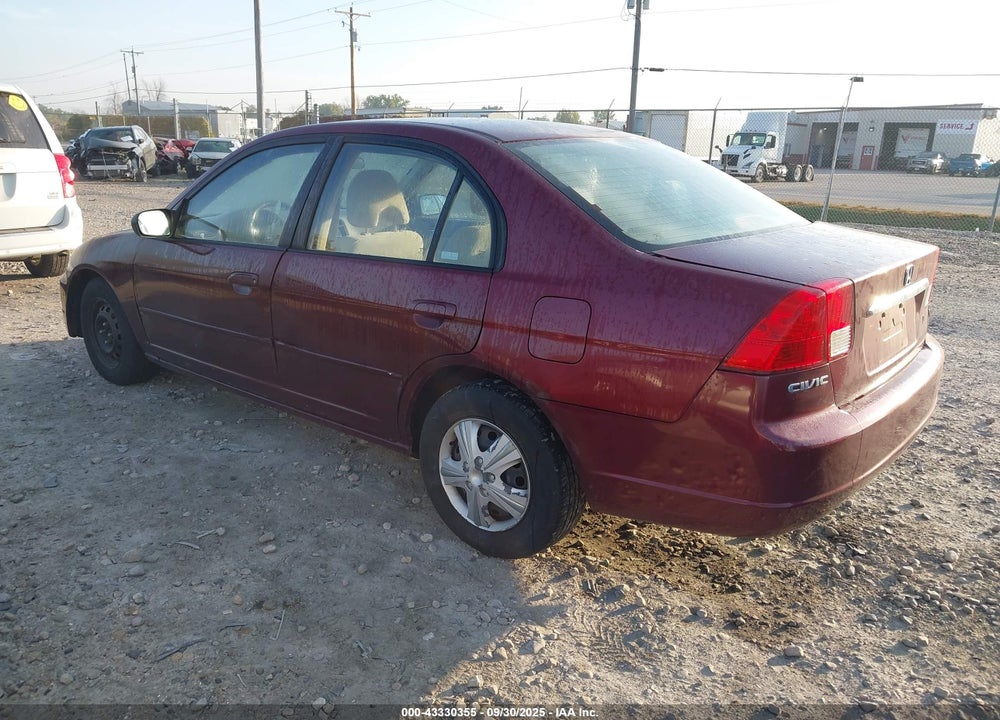 2003 HONDA CIVIC VIN: 2HGES16513H624917