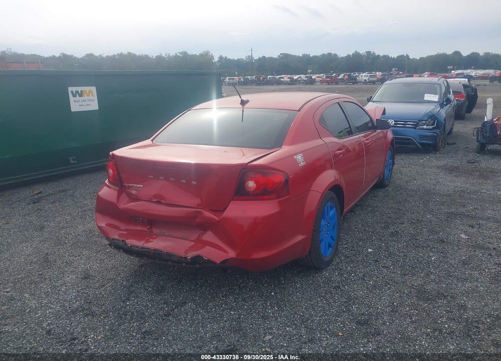 2014 DODGE AVENGER VIN: 1C3CDZAB2EN225556