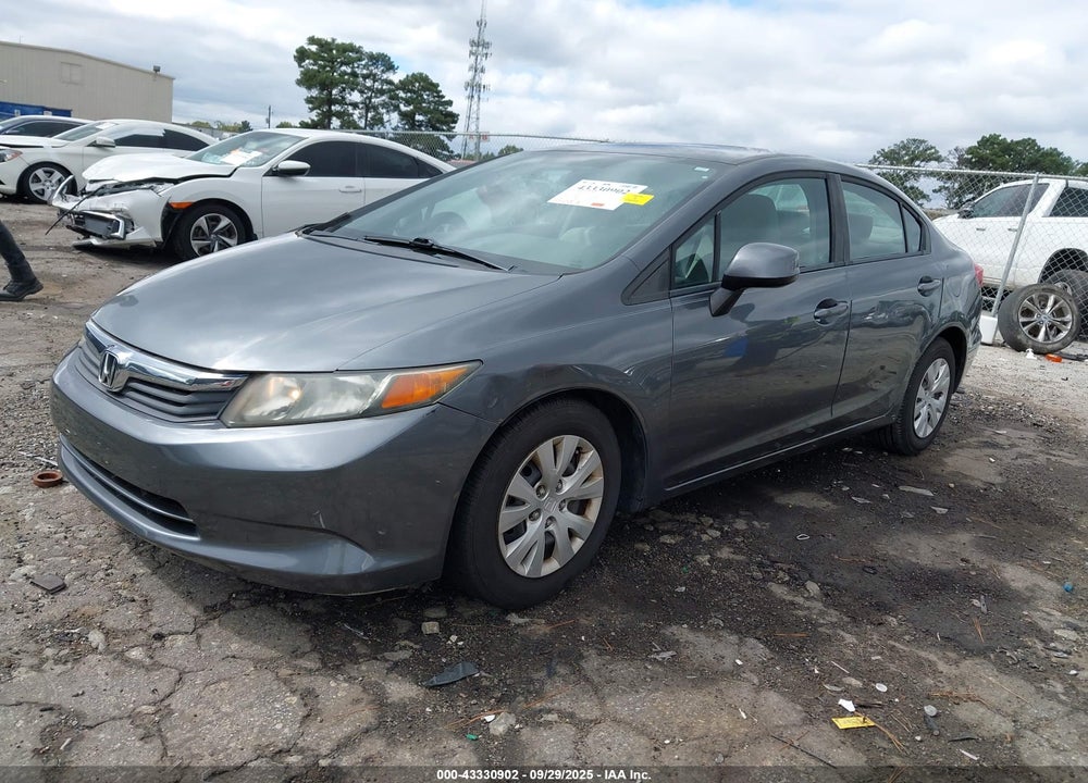 2012 HONDA CIVIC VIN: 19XFB2F52CE066192
