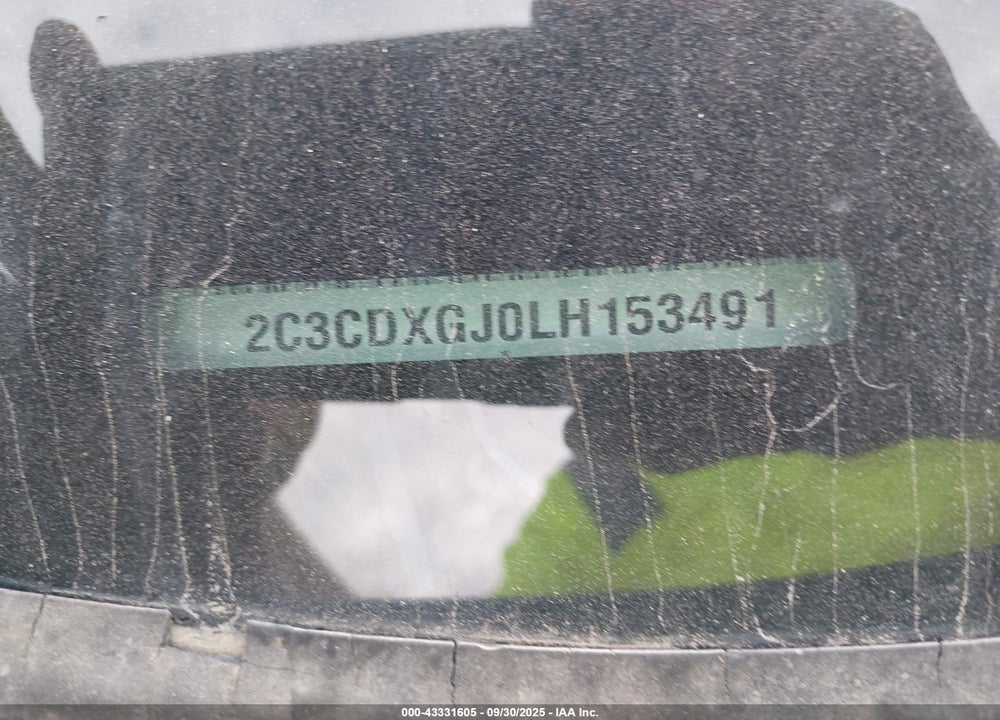 2020 DODGE CHARGER SCAT PACK RWD VIN: 2C3CDXGJ0LH153491