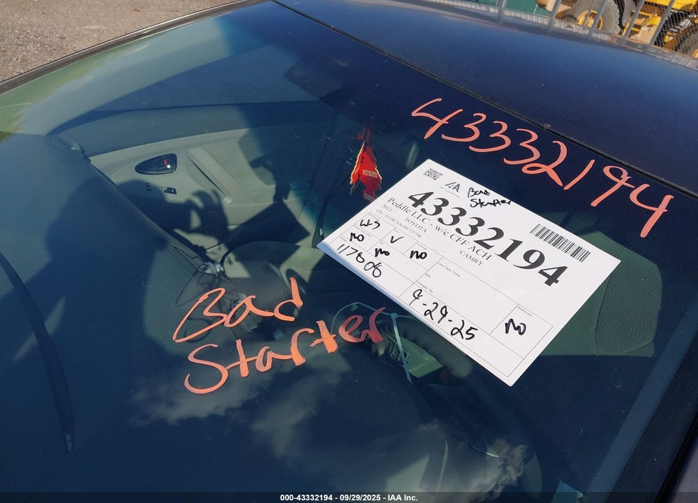 2011 TOYOTA CAMRY LE VIN: 4T1BF3EK6BU723748