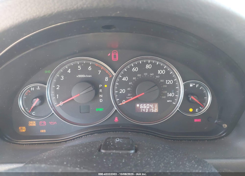2008 SUBARU OUTBACK VIN: 4S4BP61C887330452