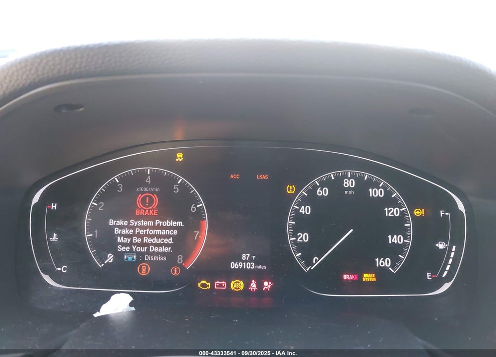 2019 HONDA ACCORD SPORT VIN: 1HGCV1F30KA101642