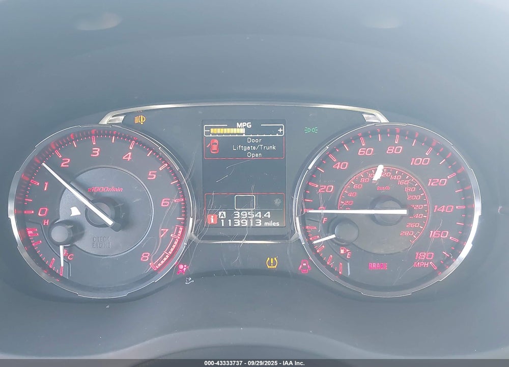 2015 SUBARU WRX VIN: JF1VA1J67F9824616