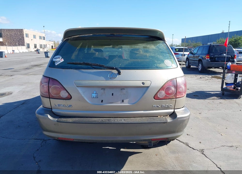 2000 LEXUS RX 300 VIN: JT6GF10U9Y0057838
