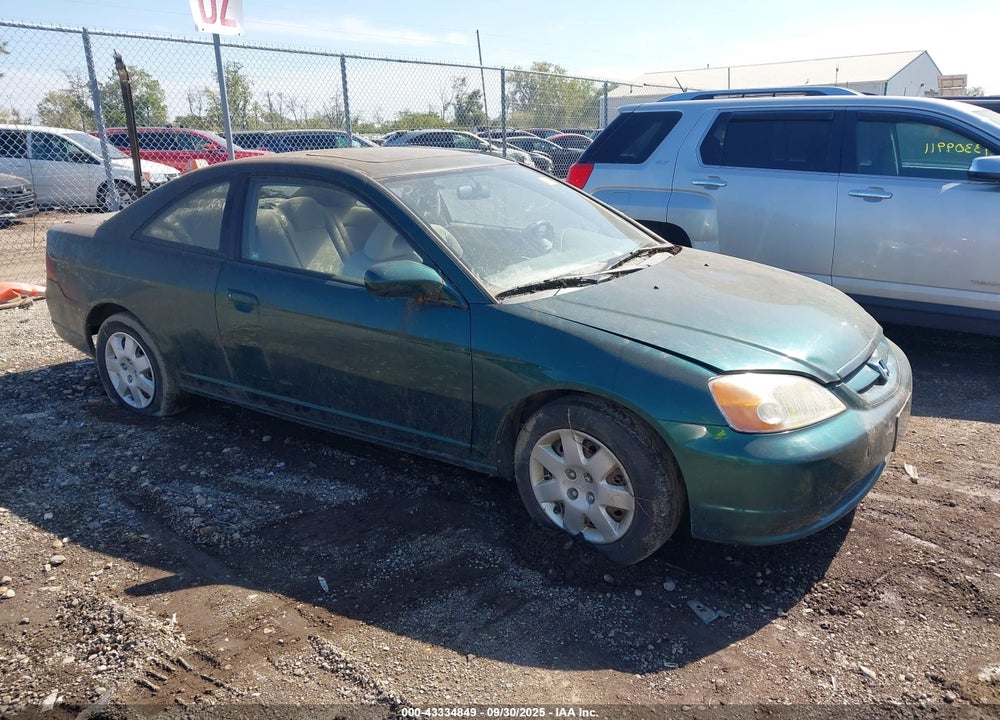 2001 HONDA CIVIC EX VIN: 1HGEM22981L036697