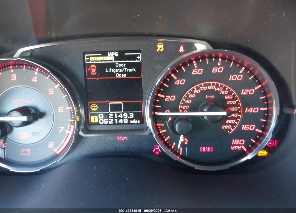 2017 SUBARU WRX LIMITED VIN: JF1VA1J66H9800665