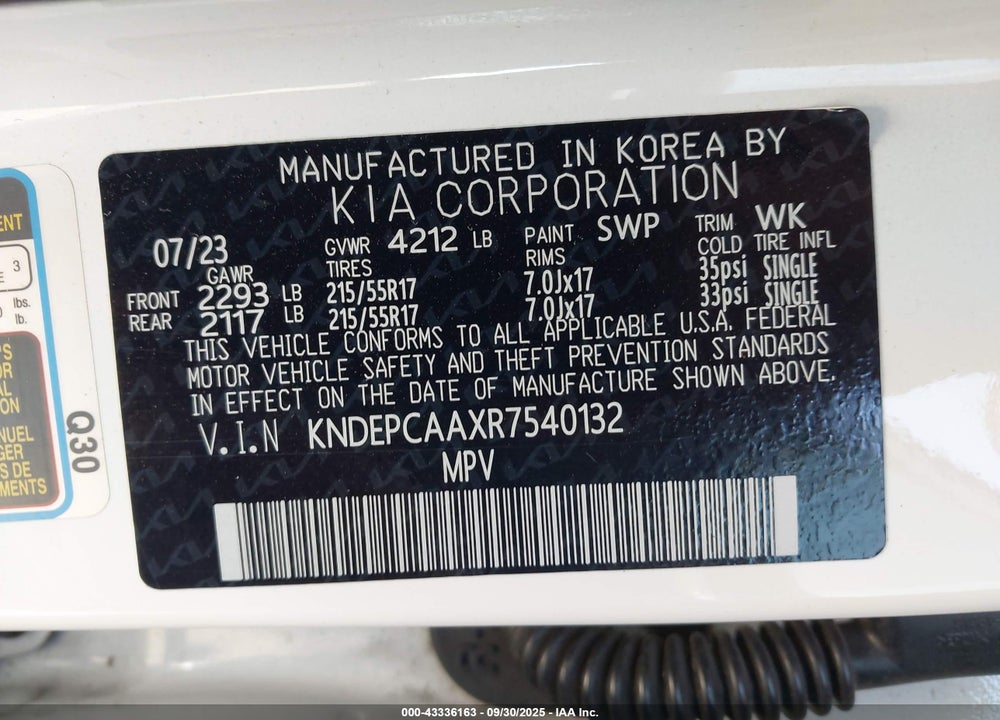 2024 KIA SELTOS VIN: KNDEPCAAXR7540132