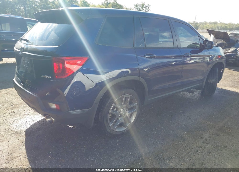 2022 HONDA PASSPORT AWD EX-L VIN: 5FNYF8H51NB010125