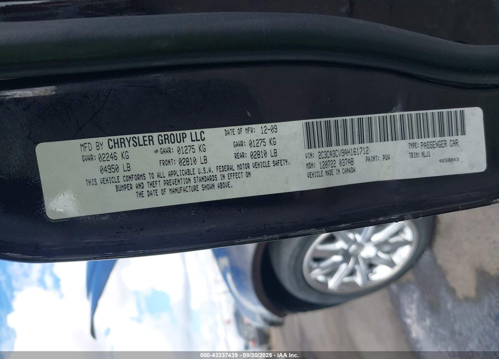 2010 CHRYSLER 300 VIN: 2C3CA3CV9AH161712
