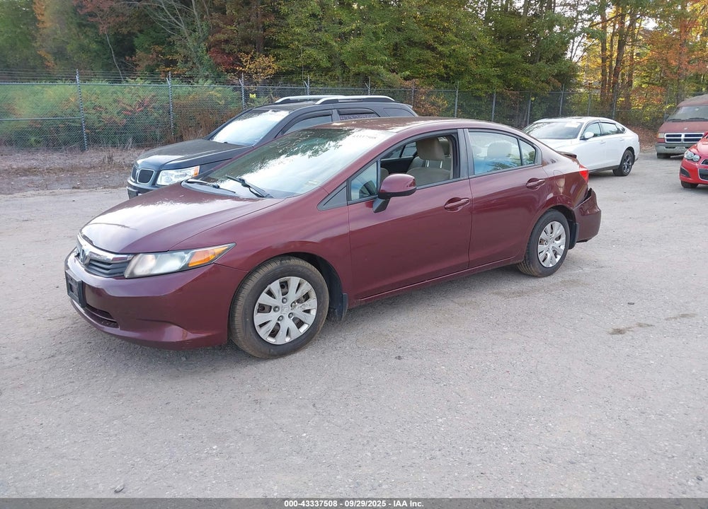 2012 HONDA CIVIC VIN: 2HGFB2F59CH537941
