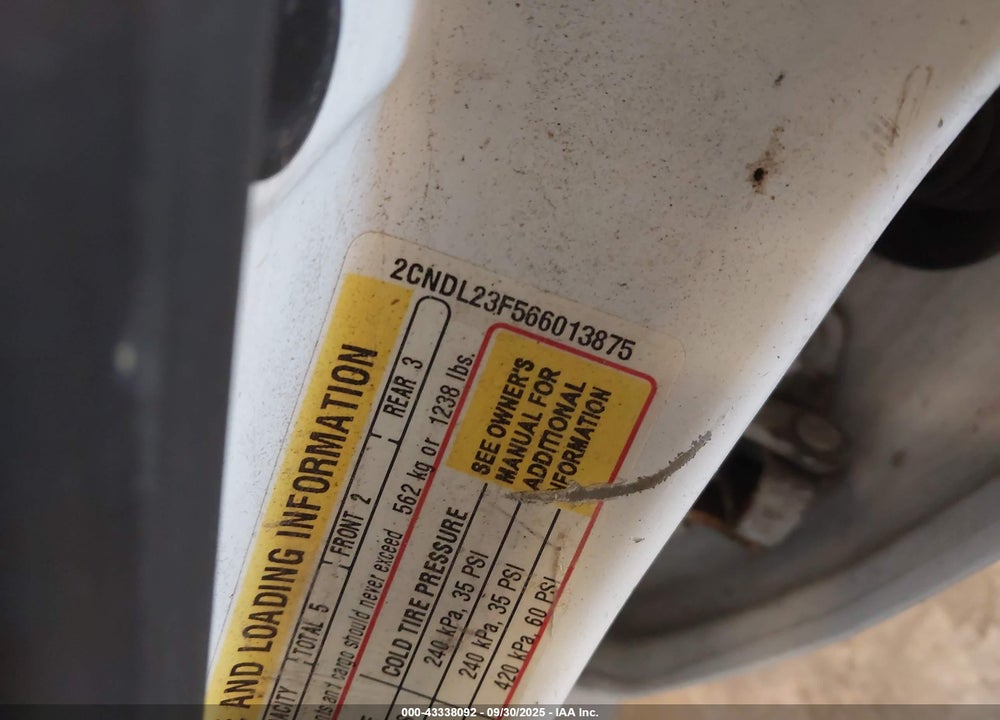 2006 CHEVROLET EQUINOX LS VIN: 2CNDL23F566013875