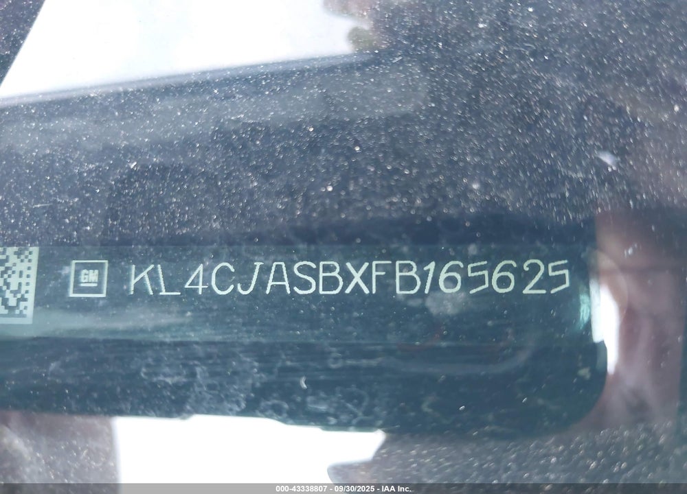 2015 BUICK ENCORE VIN: KL4CJASBXFB165625